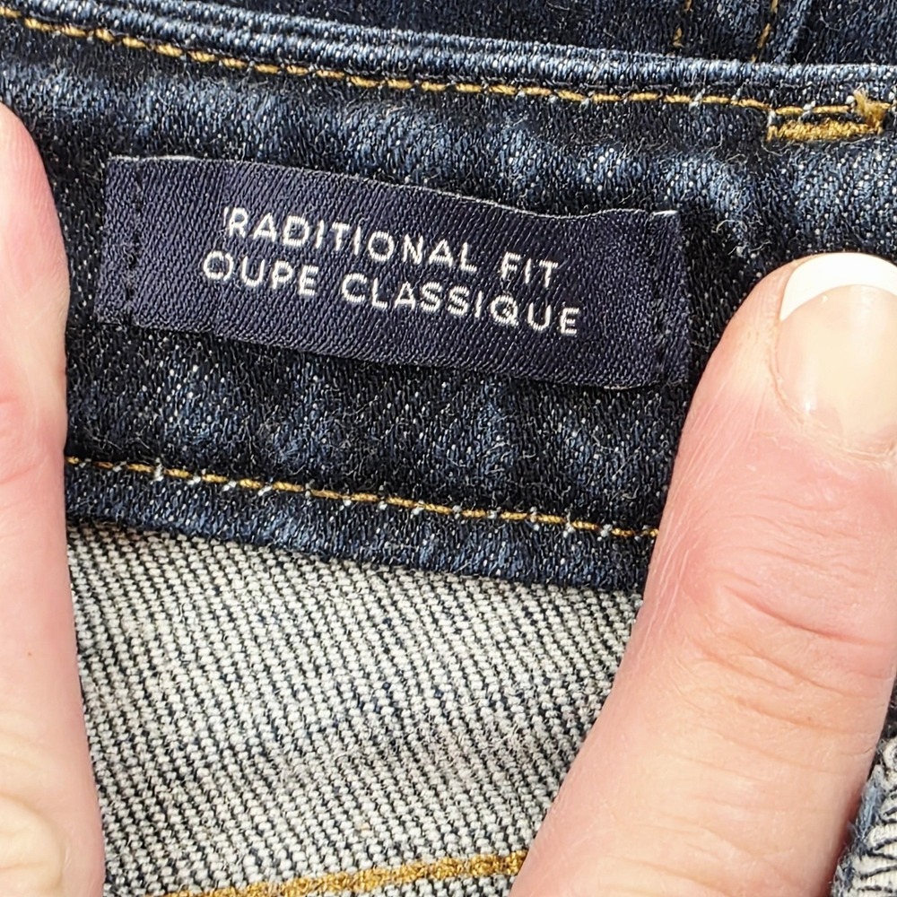 Lands' End Jeans Men's 46x29‎ Blue Square Rigger Traditional Fit Stretch Denim - Picture 9 of 12